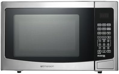 Emerson MWI1212SS-N Microwave Oven with Inverter, Timer & LED Display 1000W, 10 Power Levels, 8...