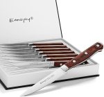 Emojoy Steak Knives, Steak Knife Set of 8, Highly Resistant and Durable German Stainless Steel...