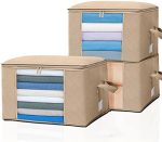 Enther Odorless Clothes Storage Bag-Large Closet Organizers and Storage Bags for Comforters Blankets...