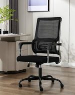 Ergonomic Office Chair with Lumbar Support, High Back Office Desk Chair with Metal Frame, Adjustable...