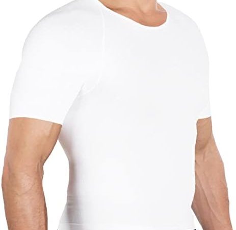 Esteem Apparel Mens Slimming Chest Compression Shirt Body Shaper Abs Undershirt Vest