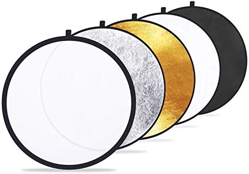 Etekcity 24" (60cm) 5-in-1 Photography Reflector Light Reflectors for Photography Multi-Disc Photo...