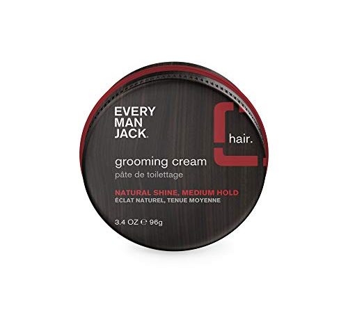 Every Man Jack Men's Hair Styling Grooming Cream | 3.4-ounce - Natural Shine Medium Hold | Naturally...
