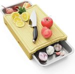 Extra Large Cutting Board,Bamboo Cutting Serving Boards for Kitchen with Juice Groove 2PCS Stainless...