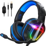 Fachixy「2024 New」FC200 Gaming Headset for PS4/PS5/PC/Xbox One, Noise Canceling Headset with Stereo...