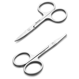 Facial Hair Small Grooming Scissors For Men Women - Eyebrow, Nose Hair, Mustache, Beard, Eyelashes,...
