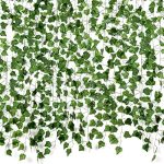 Fake Vines for Room Decor(12 Pack 84 Feet) Aesthetic Artificial Plant Ivy Leaves Hanging Greenery...