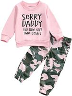 Fernvia Toddler Girls Clothes 2T 3T 4T 5T Fall Outfits Baby Pullover Sweatshirt & Camouflage Pants...