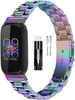 FitTurn Bands Compatible with Fitbit inspire 3 Metal Stainless Steel Watch Band Replacement Classic...