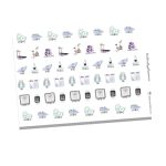 Fitness, Gym, Weightlifting, Workout, Weight Tracker, Hike, Yoga, Meditate Decorative Stickers for...