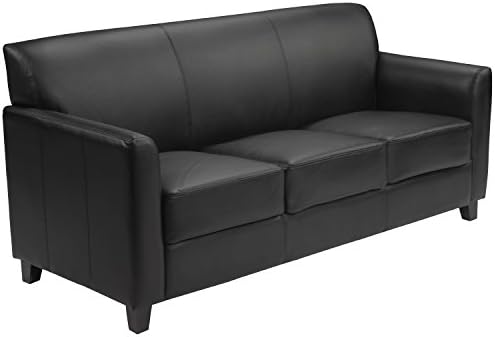 Flash Furniture HERCULES Diplomat Series Black LeatherSoft Sofa