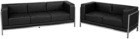 Flash Furniture HERCULES Imagination Series Black LeatherSoft Sofa & Loveseat Set