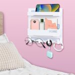 Floating Shelves for Bedside Shelf Accessories Organizer, Wall Mount Self Stick On, Cute Room Decor...