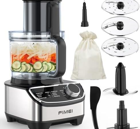Food Processor - Food Processors Best Rated 2023, Versatile Blades for Slicing, Shredding, Chopping...