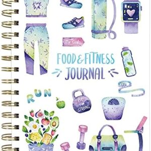 Food and Fitness Journal Meal Journal Diary Workout Wellness Log Notebook Planner Weight Loss Diet...