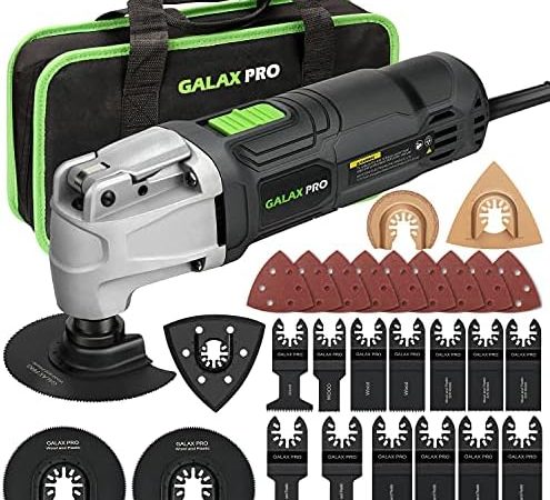 GALAX PRO 2.4Amp 6 Variable Speed Oscillating Multi-Tool Kit with Quick-Lock accessory change,...