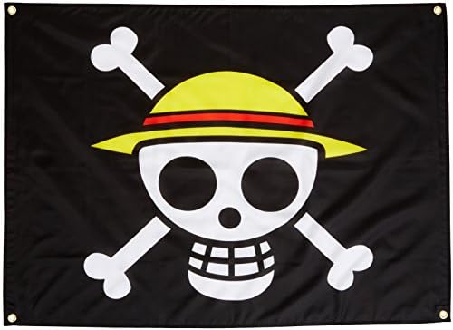 GE Animation GE-6468 One Piece Luffy's Straw Hat Pirate Flag Multi-colored, 31"