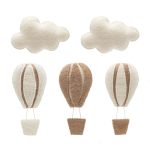 GLACIART ONE Hot Air Balloon & Cloud Decoration | Hanging Wall Decor, Bedroom Wall Banners, Room...