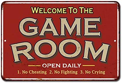 Game Room Sign Rustic Wall Décor Gameroom Signs Home Vintage Decorations Games Arcade Retro Video...