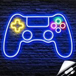 Gamer Neon Sign, Game Controller Neon Sign for Gamer Room Decor - Gaming Neon Sign for Teen Boy Room...