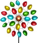 Garden Wind Spinners, Indefree Colorful Outdoor Flower Wheel Spinner Lawn Ornament Wind Catcher for...