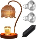 Geezo Fragrance Candle Warmer Lamp with 2 Bulbs Electric Candle Warmer with Timer & Dimmer for Home...