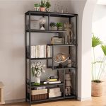 Gizoon 71” Industrial Bookshelves for Storage, Tall Display Etagere 8-Shelves for Bedroom, Metal...