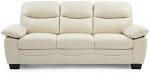 Glory Furniture Marta Upholstered Sofa, Pearl Faux Leather