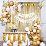 Gold Birthday Decorations - Golden Birthday Party Decorations, Happy Birthday Decorations for Women...