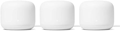 Google Nest WiFi Router 3 Pack - 2nd Generation 4x4 AC2200 Mesh Wi-Fi Routers with 6600 Sq Ft...