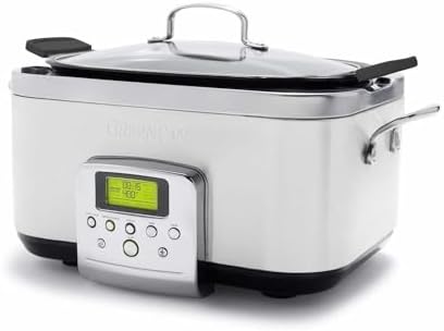 GreenPan 8-in-1 6QT Programmable Electric Slow Cooker with Dishwasher Safe Lid & Healthy Ceramic...