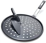 GrillPro 98140 Non-Stick Pizza Grill Pan includes Pizza Cutter/ Server, 12-Inch Diameter