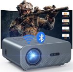 HAPPRUN Projector, [Auto Focus] Projector with WiFi and Bluetooth, 15000lux 500ANSI Outdoor...