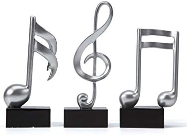 HAUCOZE 3pcs Music Note Decor Gifts Musical Figurine Modern Statue Sculpture Table Centerpiece...