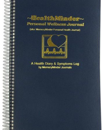 HEALTHMINDER Personal Wellness Journal. Health & Wellness Diary,Medical notebook,Symptoms Log. Track...