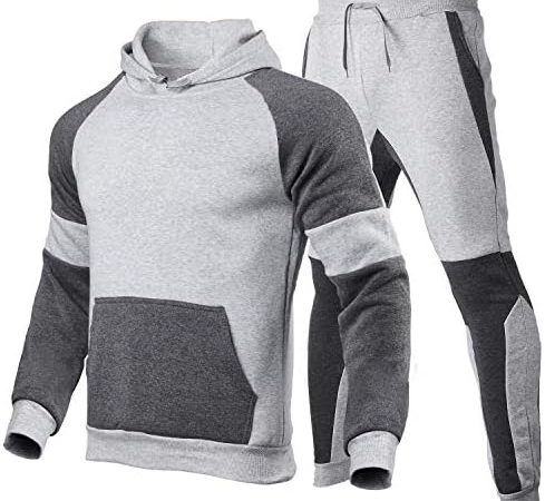HHGKED Men's Track Suits 2 Piece Set Active Jogging Suits Long Sleeve Sweatsuits Casual Outfits