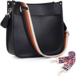 HKCLUF Crossbody Bags for Women Trendy Vegan Leather Hobo Handbags With 2PCS Adjustable Guitar Strap...