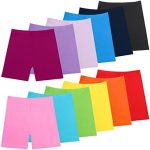 HOLLHOFF 12 Pack Girls Dance Shorts, 12 Color Bike Short Breathable and Safety
