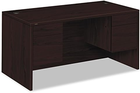 HON 10500 Series 3/4-Height Double Pedestal Desk, 60w x 30d x 29-1/2h, Mahogany