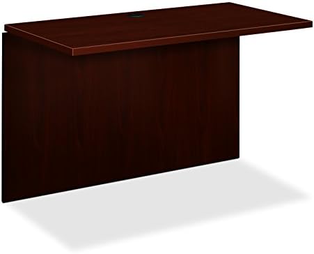 HON 10500 Series 47 by 24 by 29-1/2-Inch Single Pedestal Desk for L/U Workstations, Mahogany