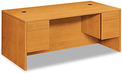 HON Desk with Double Pedestal, 72 by 36 by 29-1/2-Inch, Harvest