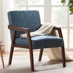 HUIMO Arm Chair Accent Chair, Wooden Mid-Century Modern Accent Chairs, Elegant Upholstered Lounge...