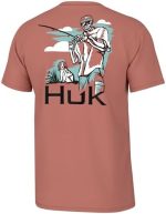 HUK Men's Fishing Graphic Tee, Performance Short Sleeve, Quick-Dry