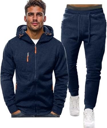Hakjay Sweatsuits for Men 2 Piece Hoodie Men's Jogging Tracksuit Set Casual Athletic Long Sleeve...