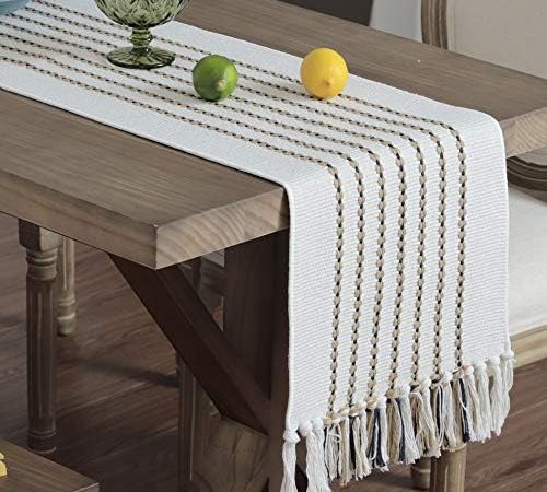 Handmade Knotted Tassel Table Runner TV Cabinet Cover Towel Simple Style Home Decor Runners 59 Inch