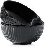 Hasense Large Serving Bowls Set of 2, 65 Oz Porcelain Salad Bowl 8 Inch for Kitchen Dining,Elegant...