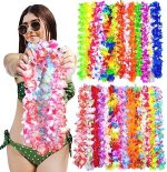 Hawaiian Leis 40 Pcs Lei for Adults and Kids Tropical Luau Party Decorations