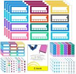 Health and Fitness Planner Stickers Set - Large Value Pack 20 Sticker Sheets - Health, Exercise,...