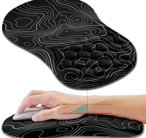 Hokafenle Ergonomic Mouse Pad Wrist Support, Wrist Rest Mousepad for Carpal Tunnel Pain Relief with...