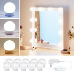 Hollywood Style Led Vanity Mirror Lights Kit - Vanity Lights Have 10 Dimmable Light Bulbs for Makeup...